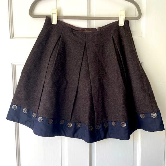 Samantha Sung Edith wool flannel pleat skirt Perfect condition Size US-4S EU-38 - Picture 1 of 5